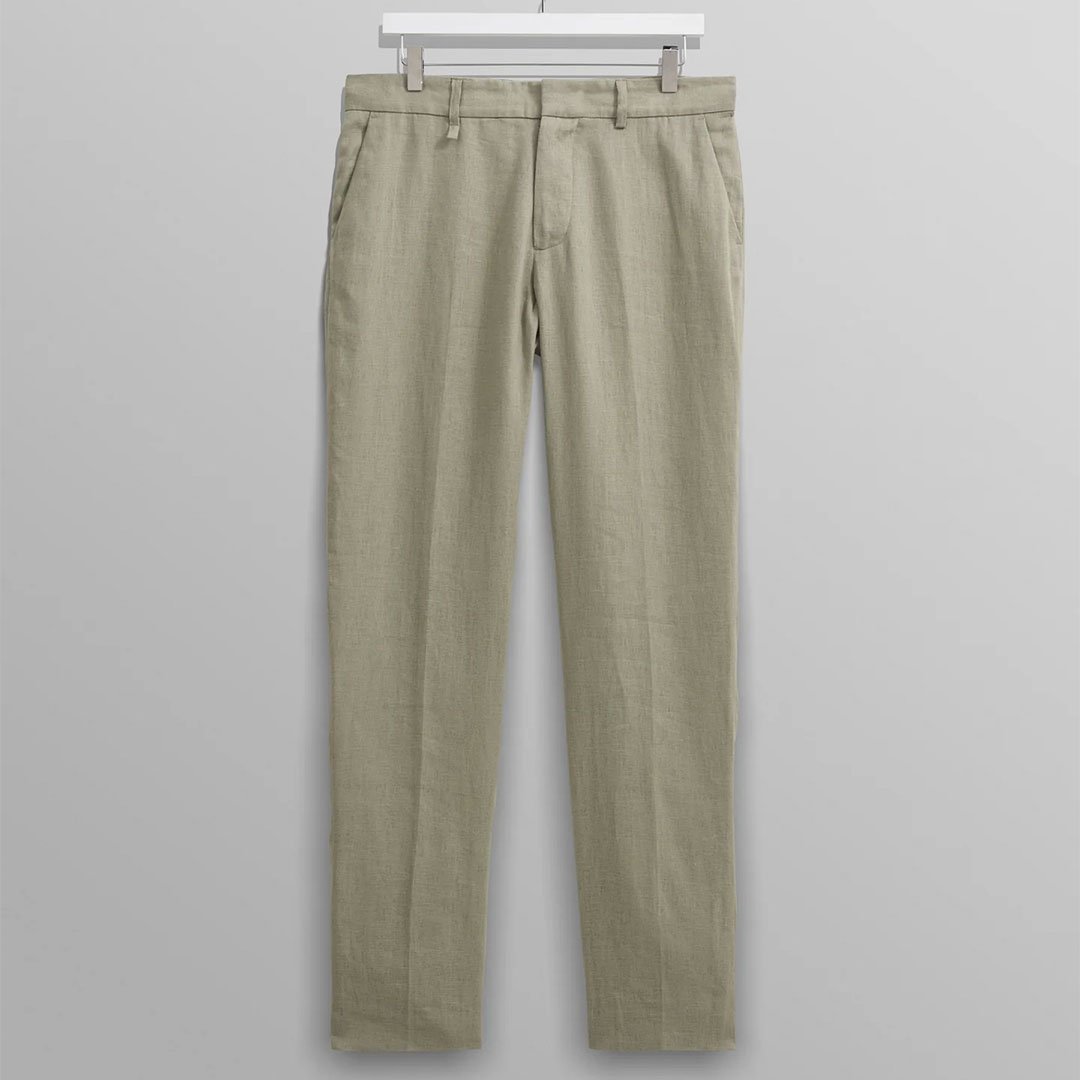 Alp Trousers Pale Green Linen - 24% Off